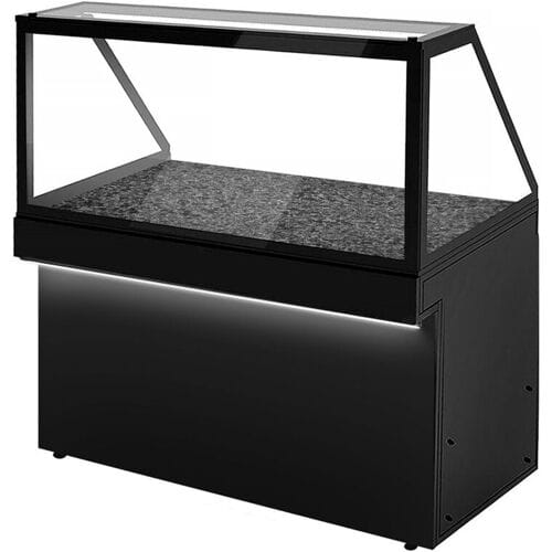 GGM Gastro Warmhaltetheke TORONTO - 1500mm - schwarze Front - beheizte Platte