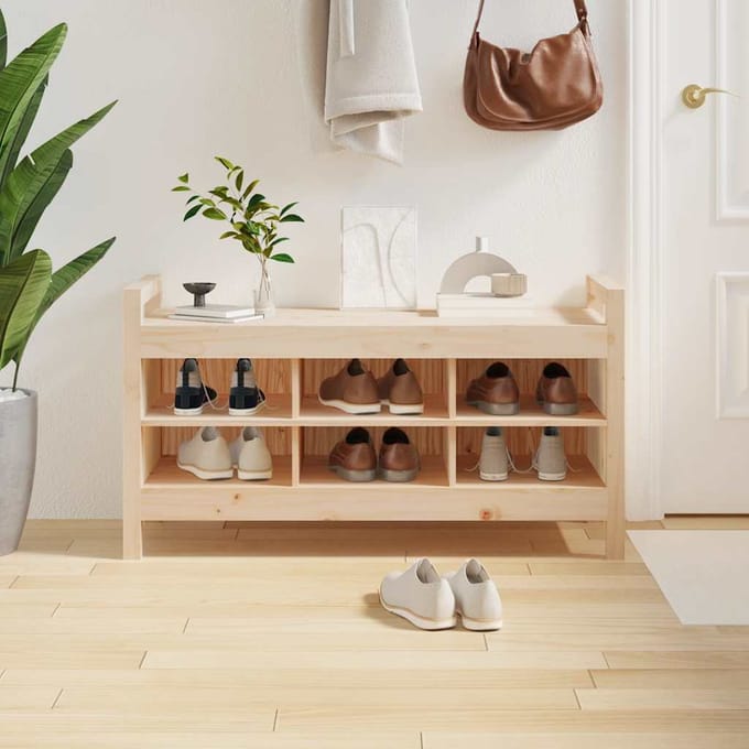 vidaXL - Halbankje - 110x40x60 - cm - massief - grenenhout