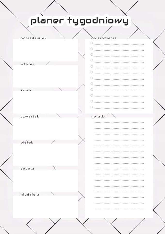 Wallvy - Magnetische Weekplanner - 30x42,5cm - Aanpasbaar - Beschrijfbaar