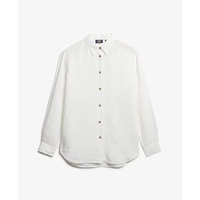 Superdry - Casual boyfriend overhemd van linnen - Dames - Shirts