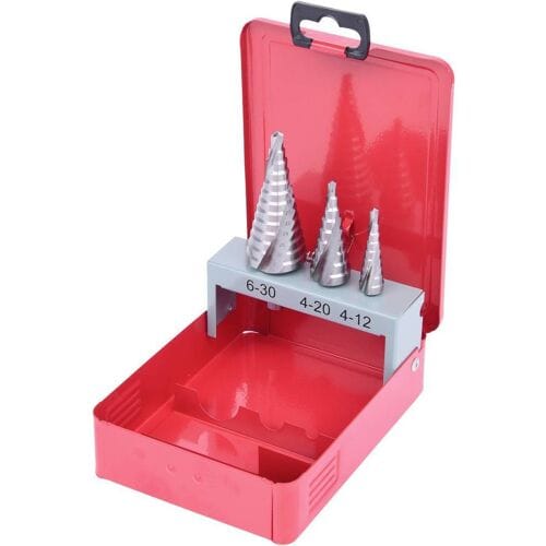 KS TOOLS HSS Spiraalboor-set staalplaatcassette 3-delig - 330.2403