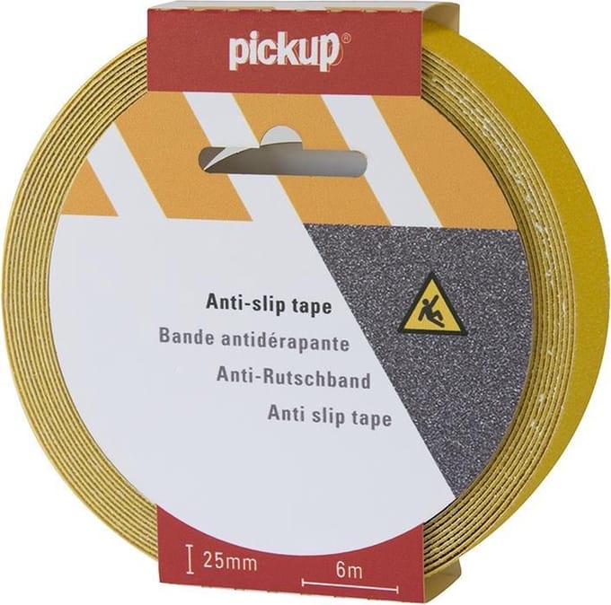 Pickup antislip tape geel - 6 m x 2,5 cm