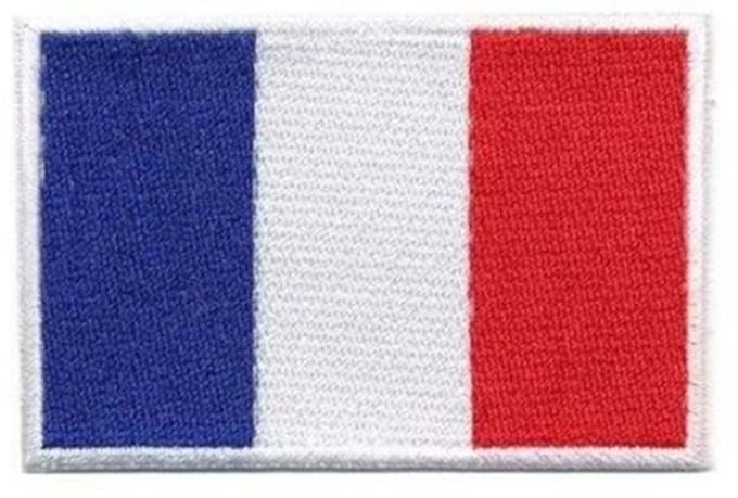 Patch - Strijkembleem - Franse vlag - 7 x 4,5cm