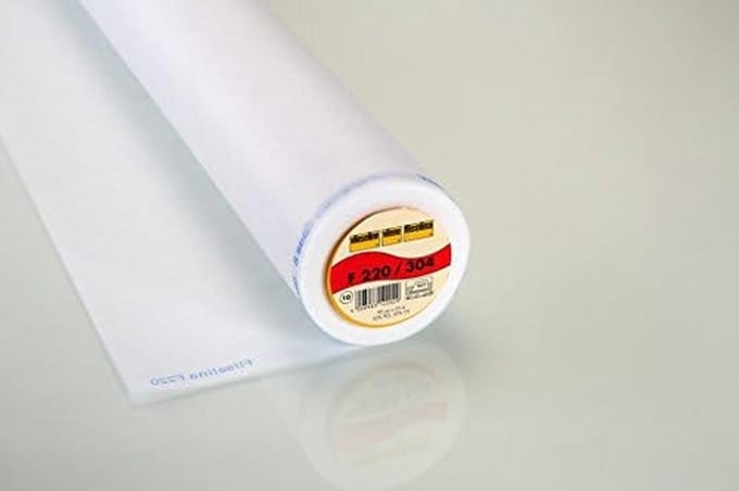 Tussenvoering Strijkbaar Wit - 90cm Breed - Stof per Meter