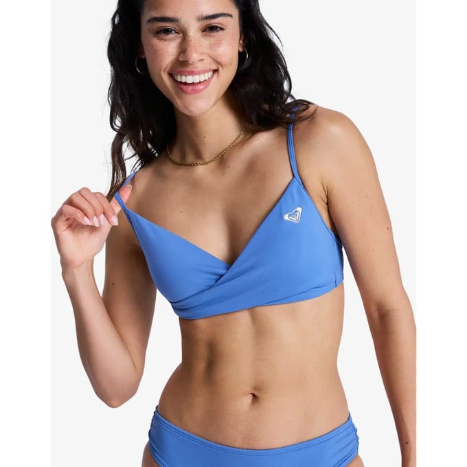 Roxy Essentials Sd Wrap Bralette Bikinitop Blauw L Vrouw