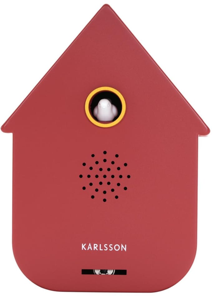 Karlsson Ornament Sound Box Modern Cuckoo - Rood - 12x7.5x11.5cm - Modern - Kunststof