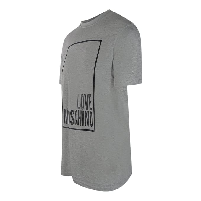 Love Moschino Box Logo Grijs T-shirt