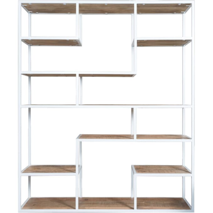 Home67 Vakkenkast huub wit 210 x 145 cm roomdivider