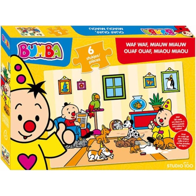 Studio 100 Bumba puzzel 6 stukjes - Dieren Kinderpuzzels
