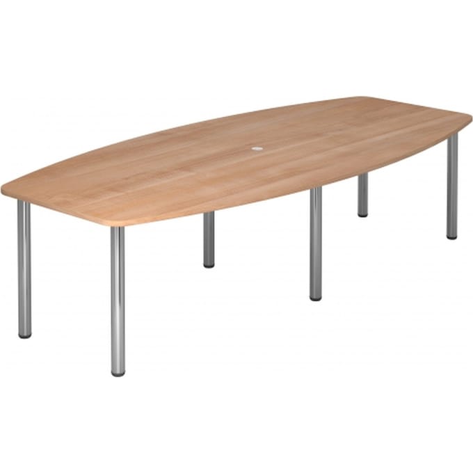 KARAT 28 C - Karat Walnoot 280 x 130 met chromen voet