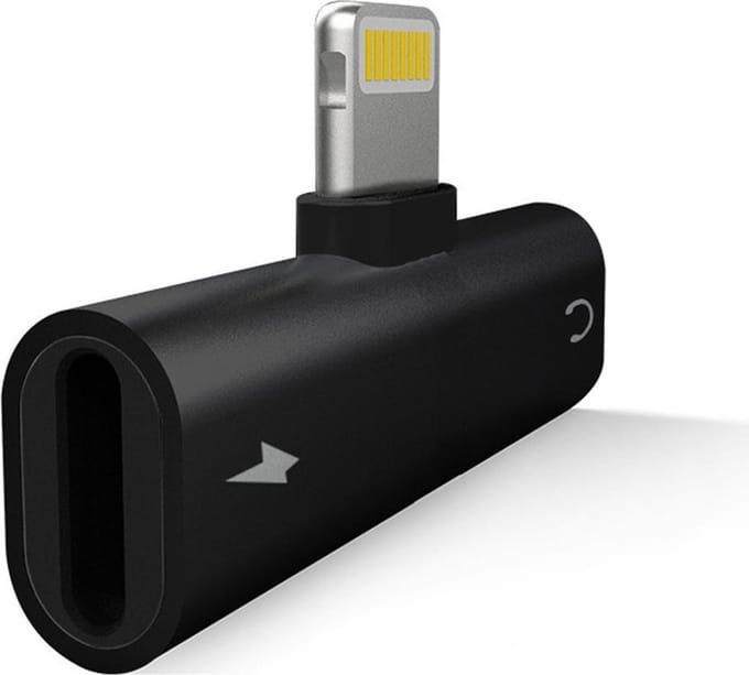 Jumalu iPhone splitter adapter - lightning splitter - audio en opladen - zwart