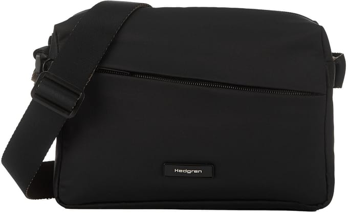 Hedgren Neutron M – Crossbodytas Medium – Water- en stofafstotend – Verstelbare schouderriem – Met sleutelhaak – Polyester - Zwart