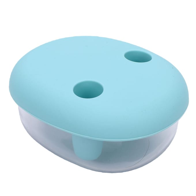 2-in-1 Snackvinger Container Siliconen Vingerdeksel Draagbaar Lekvrij Handsfree Snack Container Blauw blauw