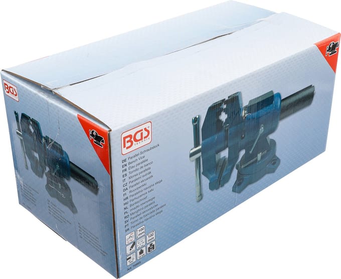 BGS Bankschroef - 100 mm spanbekken - 360° draaibaar