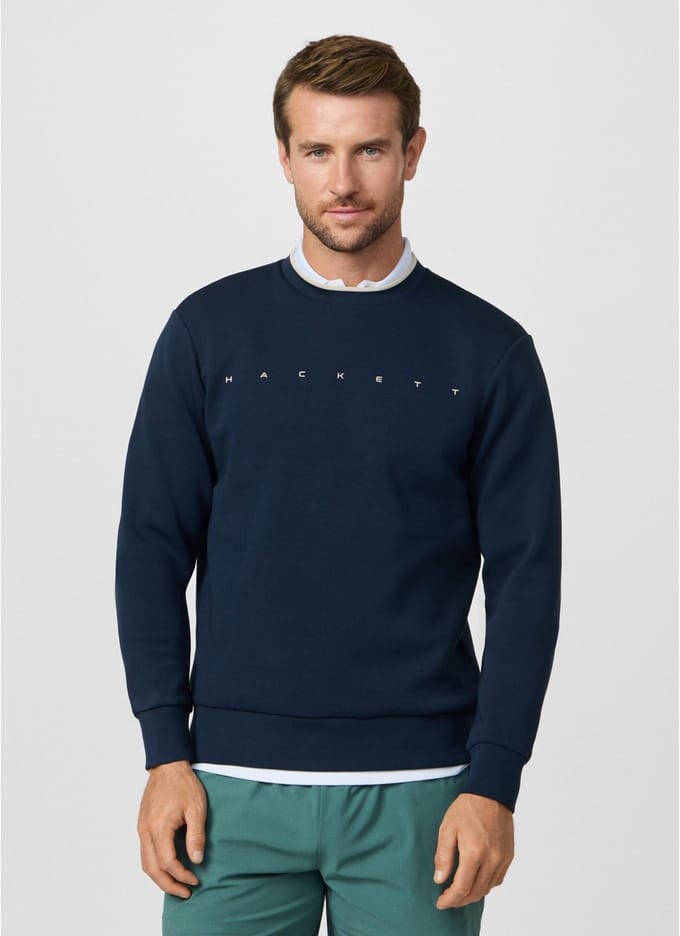 Hackett London Sweatshirt met marine logo
