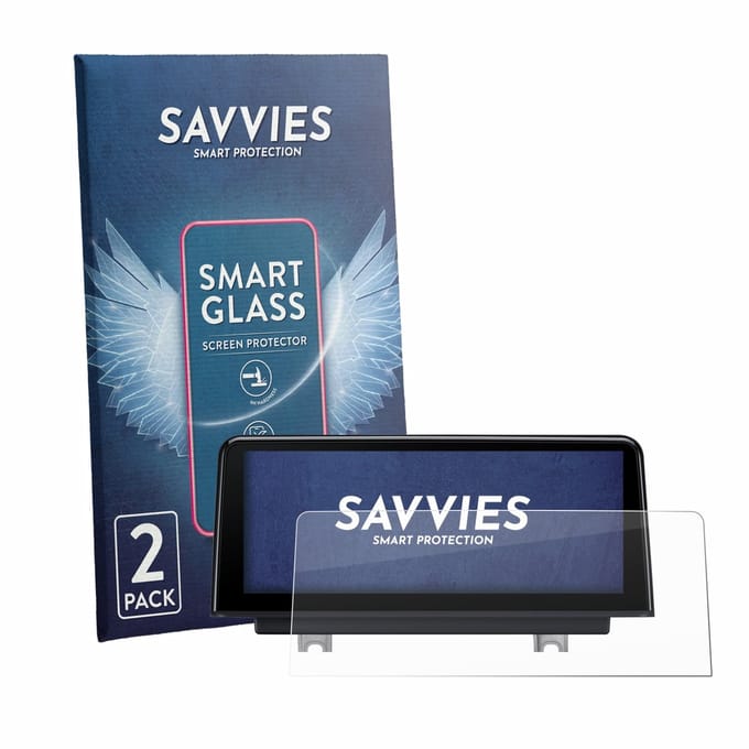 2 Stuks Savvies Screenprotector - geschikt voor Xtrons QBBH14NBTH - beschermfolie glas transparant