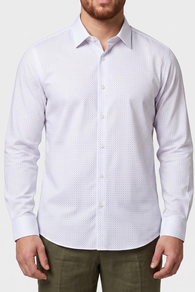Calvin Klein Slim Perf Solid Shirt Blue Multi Taglia: 41 | Camicie Business Outlet | Uomo | Blu