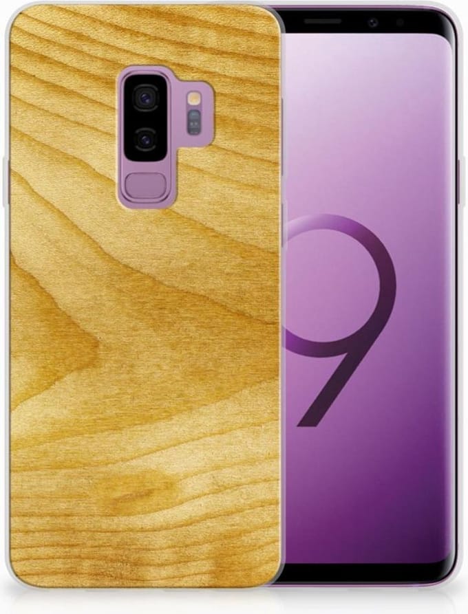 Samsung Galaxy S9 Plus Bumper Hoesje Licht Hout