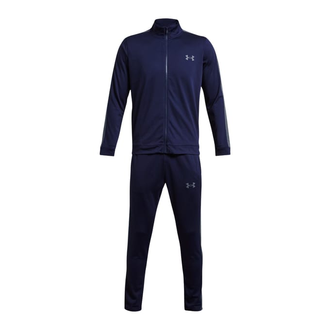 Under Armour UA Rival Knit Track Suit-BLU Heren Trainingspak - Midnight Navy - Grijs