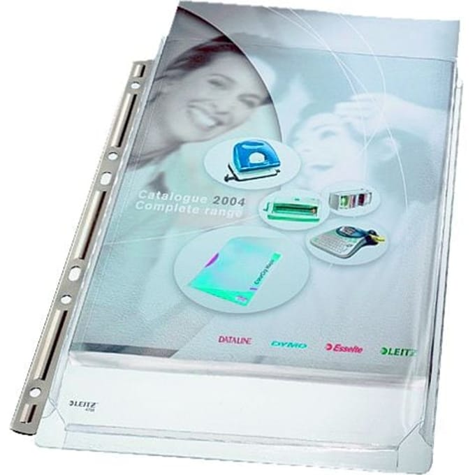 Leitz Premium Harmonica Showtas met Metalen Perforatiestrip A4 - 48% Pre-consumer Gerecycled Plastic - 3 stuks - Transparant