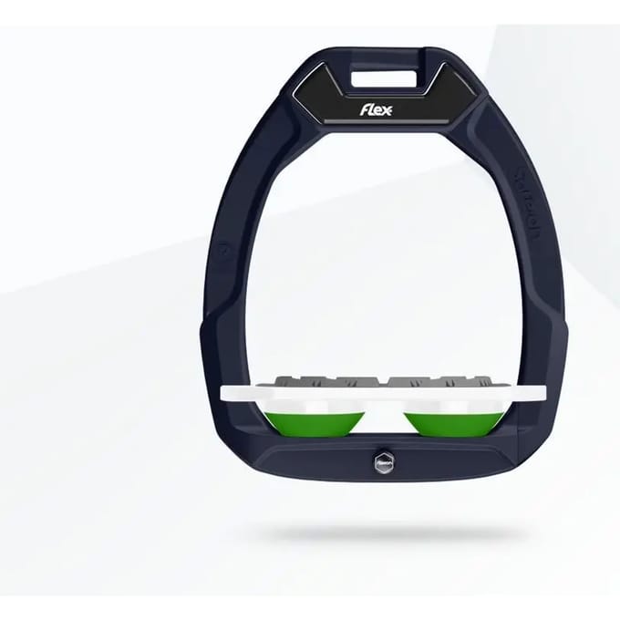 Veiligheidsstijgbeugels Plat Grip Bruin/Wit/Groen Flex-On Safe-On