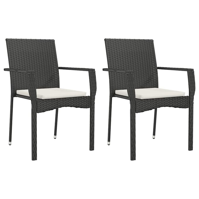 vidaXL - 9-delige - Tuinset - poly - rattan - zwart