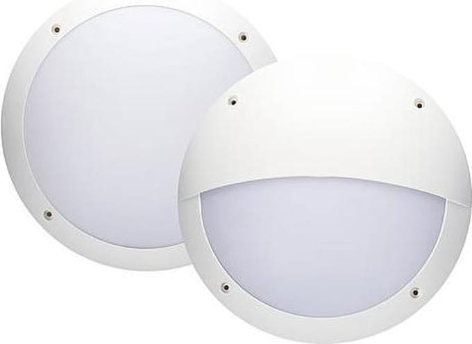 LED Buitenlamp - Wit - Rond - E27-fitting - IP66 - IK10 - met 2 afdekkingen