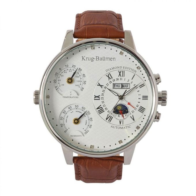Krug Baumen KBW-200-04 Weather Diamond Heren Horloge 55mm