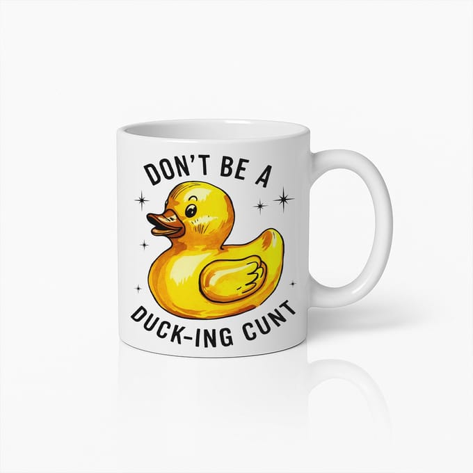 330ml Grappige Eend Mok "Wees Geen Eend-ende Lul" – Humoristische Rubber Eend Keramische Koffiekop