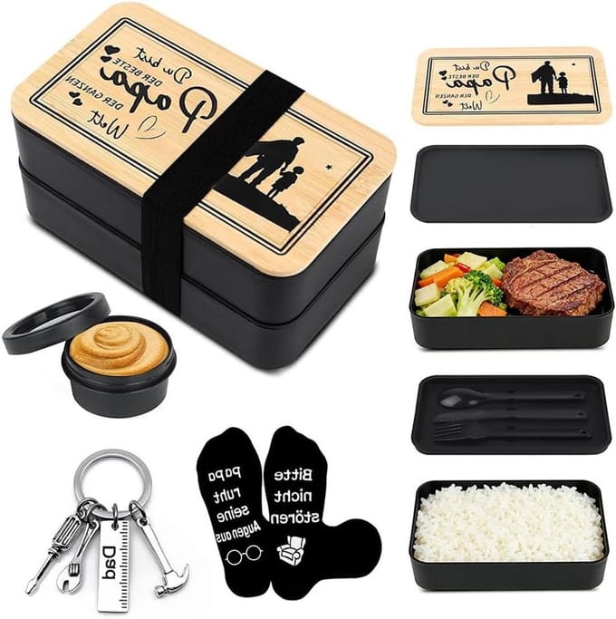 Lunchbox Dad Cadeau - Bento Box Vader - Cadeau Verrassen - Grappige Gravure - 1400 ml - Niet gespecificeerd