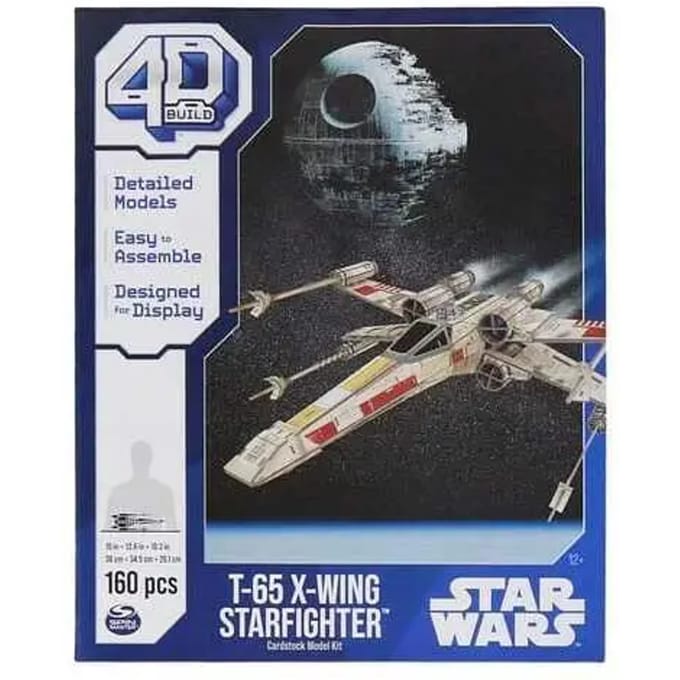 4D Build Star Wars - T-65 X-Wing Starfighter - 3D Puzzel - 160 stuks - kartonnen bouwpakket