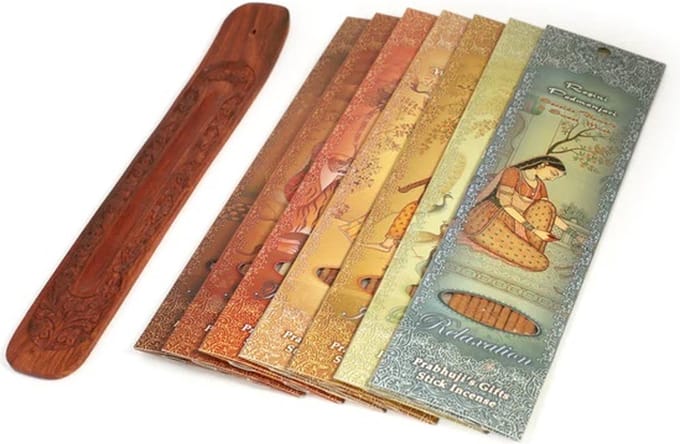 Wierook geschenkpakket 'Always', 7 pakjes inclusief houder, Prabhuji's Gifts