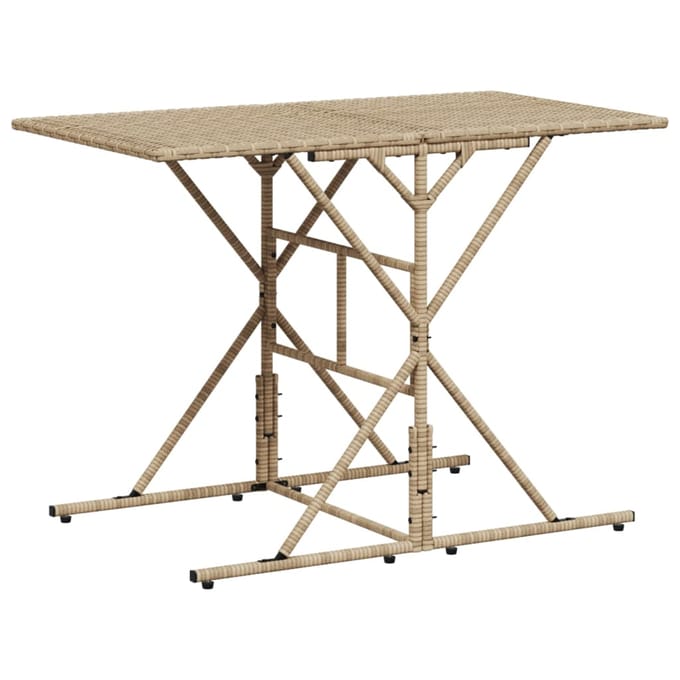 vidaXL - 7-delige - Tuinset - met - kussens - poly - rattan - beige