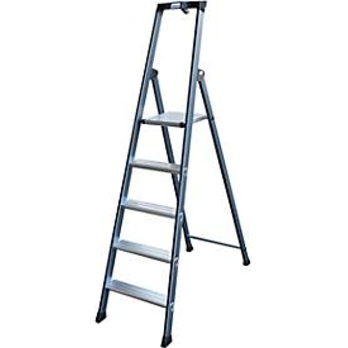 Trapladder, geanodiseerd, 5 treden