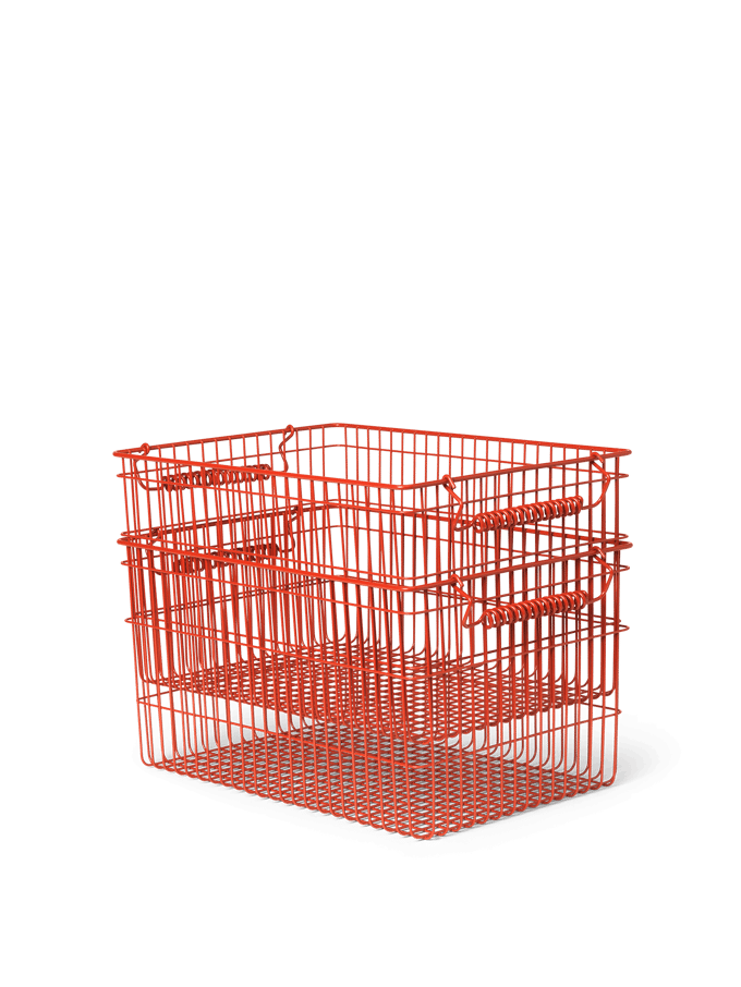 Ferm Living Cala stapelbare manden set van 2 - poppy red