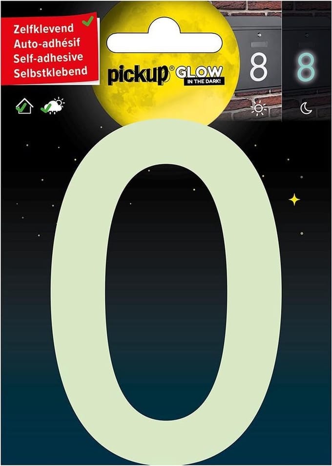 Pickup Glow in the dark Huisnummer 0 - 10 cm