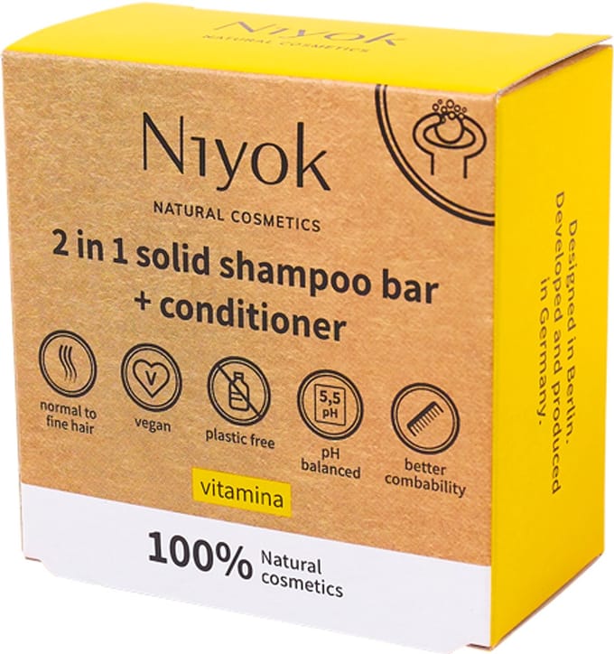 Niyok Vitamina - Shampoo - Conditioner bars - 80G - Vegan - pH-waarde - 2-in-1