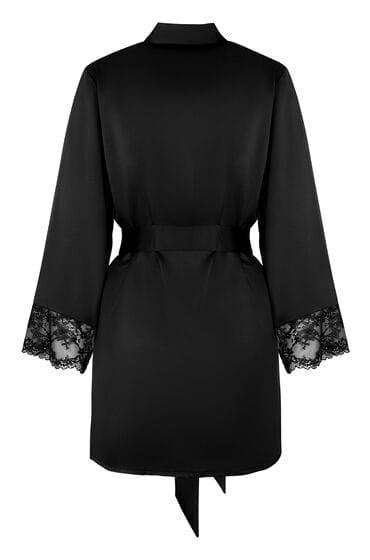 Hunkemöller Dames Nachtmode Kimono Satin - Zwart - maat M/L