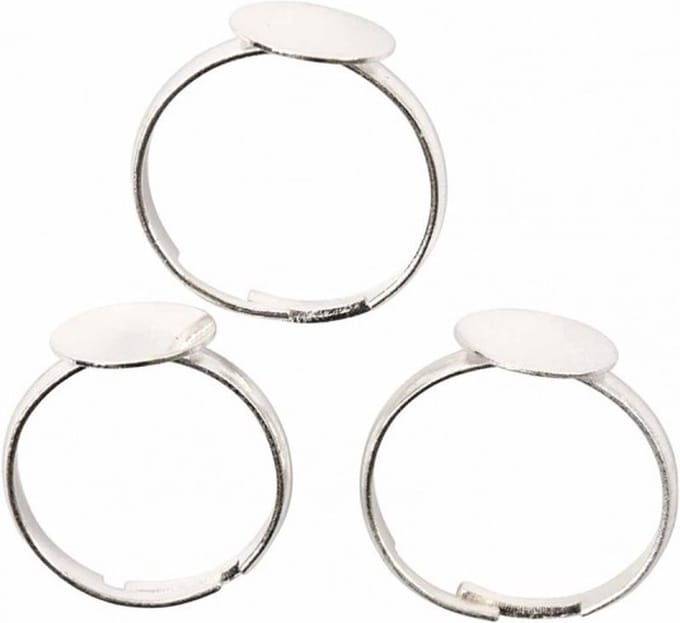 Ring Voor De Vinger Verzilverd 3 Stuks