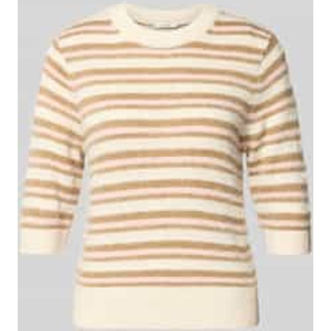 Gebreide pullover met geribde boorden