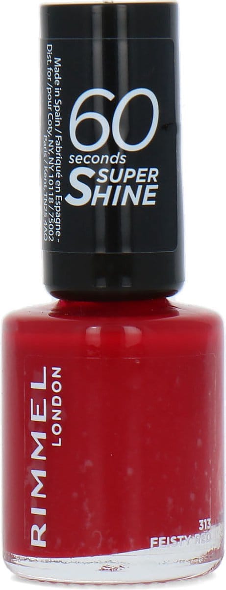 Rimmel 60 Seconds Super Shine Nagellak - 313 Feisty Red