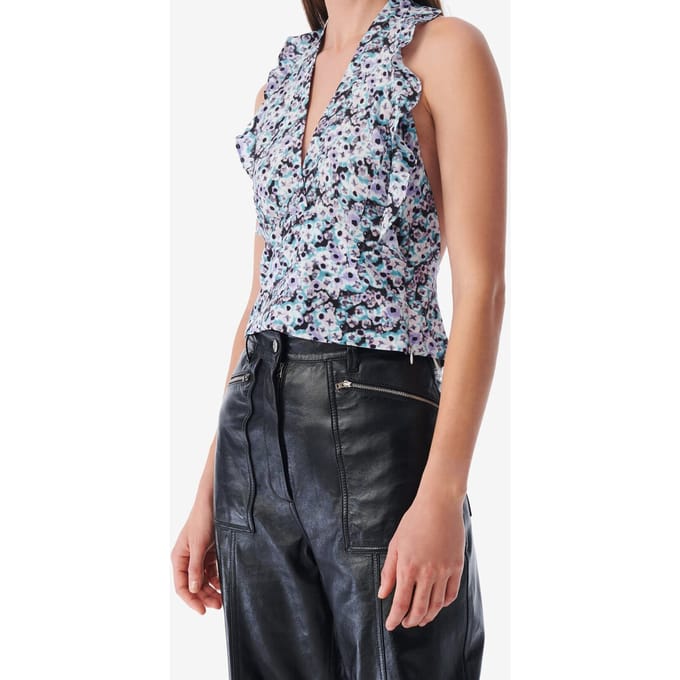 IRO Paris Naigi Top Multico Blue Taglia: 36 | Magliette intime Outlet | Donna | Blu
