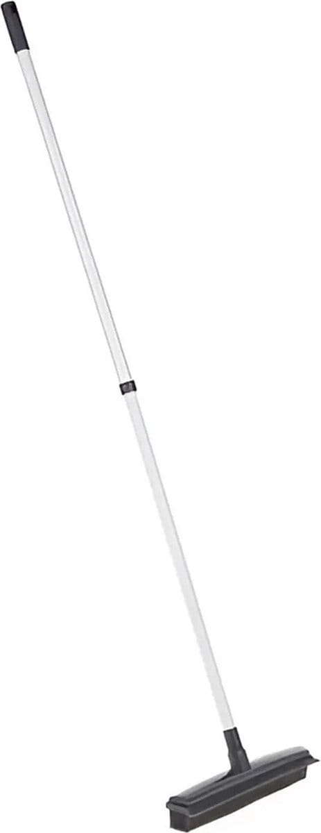 5Five Bezem - rubber - 2 in 1 - met trekker - telescopisch - 31 cm - gladde vloeren