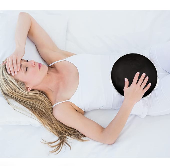 axion® - Moor-warmtekussen Rond Ø 23 cm - Magnetron - Lang warm - Relax - Slapen - Zachte vulling