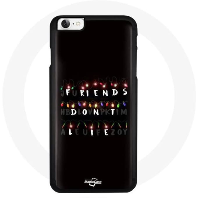 Coque pour Iphone 7 - Stranger Things - Affiche Friends Don't Lie - Noir - Rigide - Synthétique