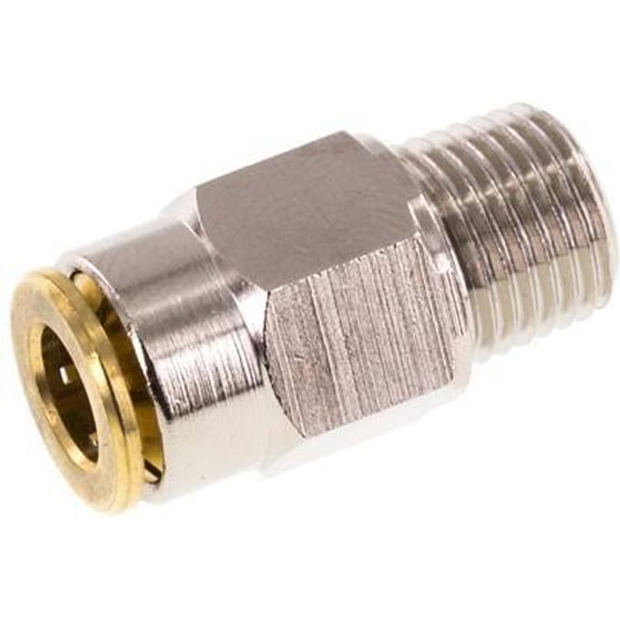 6mm x M 10 x 1 (conical) Messing Insteekfitting Buitendraad Hoge Druk NBR [2 Stuks]