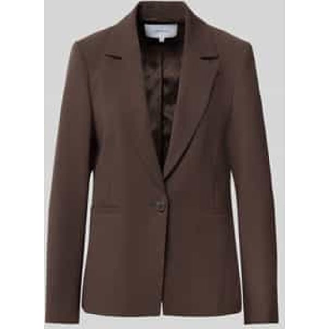 straight fit blazer met viscose