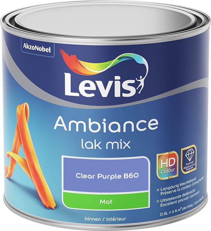 Levis - Ambiance Lak Mat Mix - Clear Purple B60 - Mengverf - 0,5 L