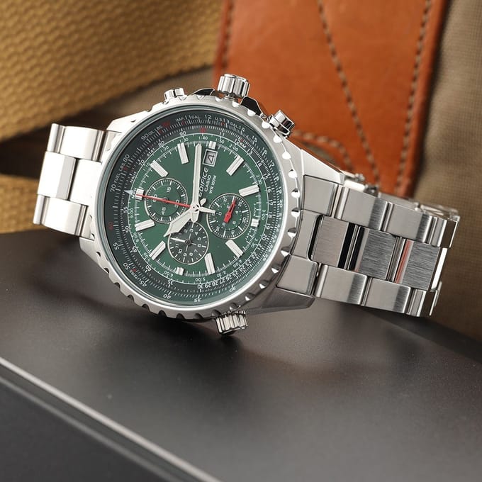 Casio Edifice EF-527D-3AVUEF Herenhorloge 46 mm - Zilverkleurig