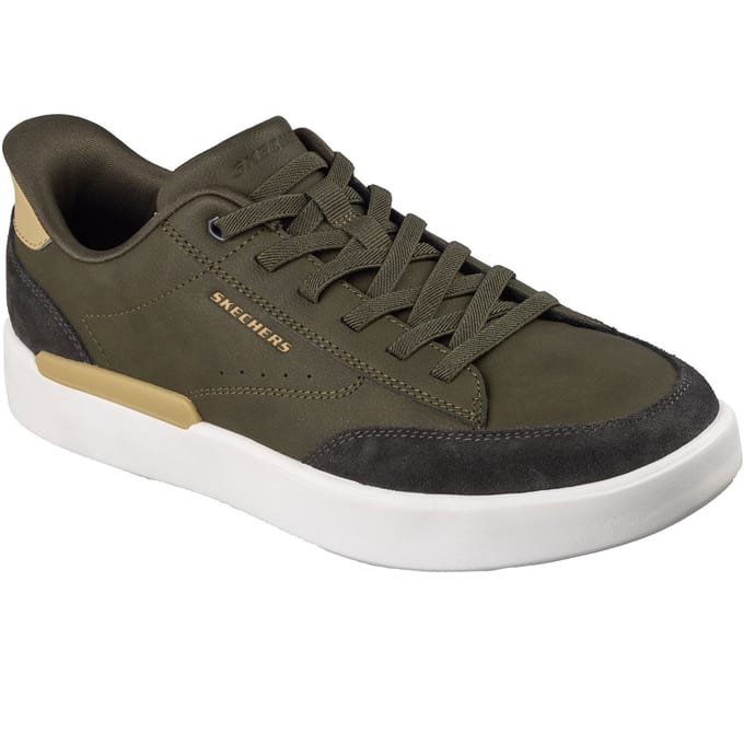 Skechers Verloma Radical Heren Olijfgroene Synthetische / Suède Sneakers